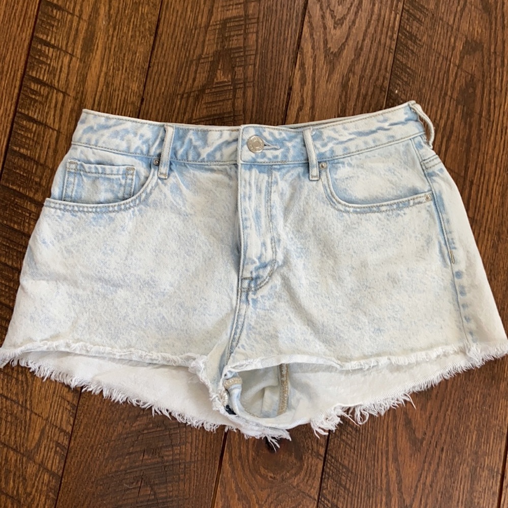 Pacsun Glass Blue High Waisted Denim Festival Shorts